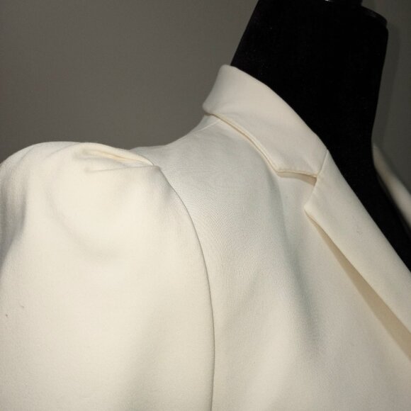 ZARA OFF-WHITE SINGLE BREAST JACKET/BLAZER SZ M - Picture 9 of 9